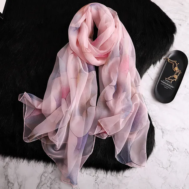 Fashion Silk Scarf Printed Bandana Shawl #2532