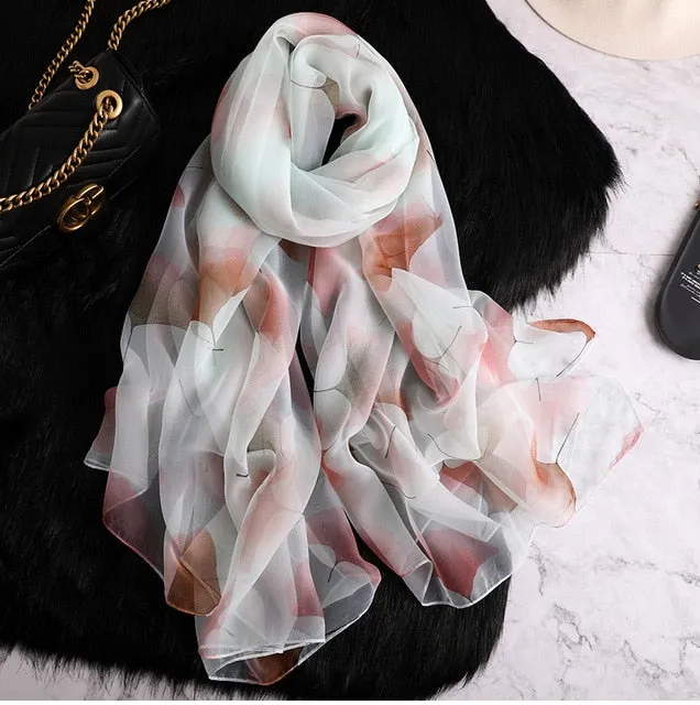 Fashion Silk Scarf Printed Bandana Shawl #2532