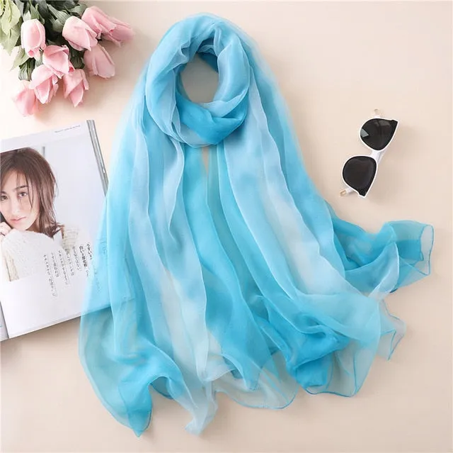 Fashion Silk Scarf Printed Bandana Shawl #BS-1