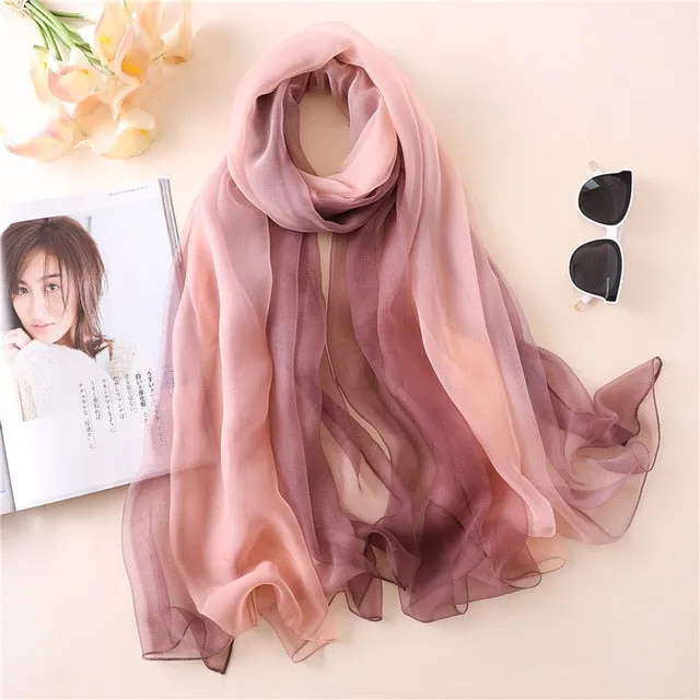 Fashion Silk Scarf Printed Bandana Shawl #BS-1