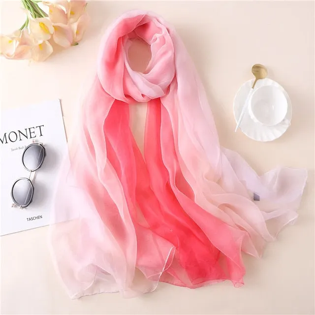 Fashion Silk Scarf Printed Bandana Shawl #BS-1