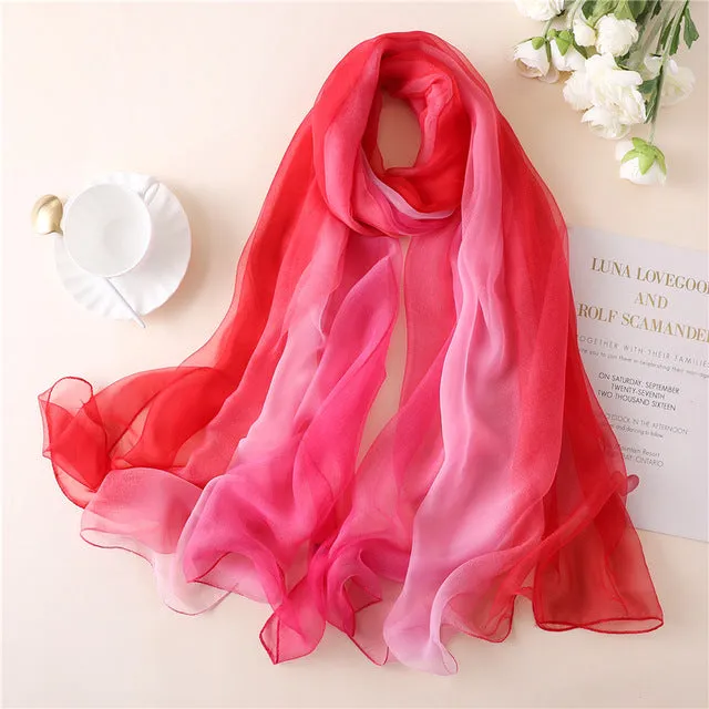 Fashion Silk Scarf Printed Bandana Shawl #BS-1