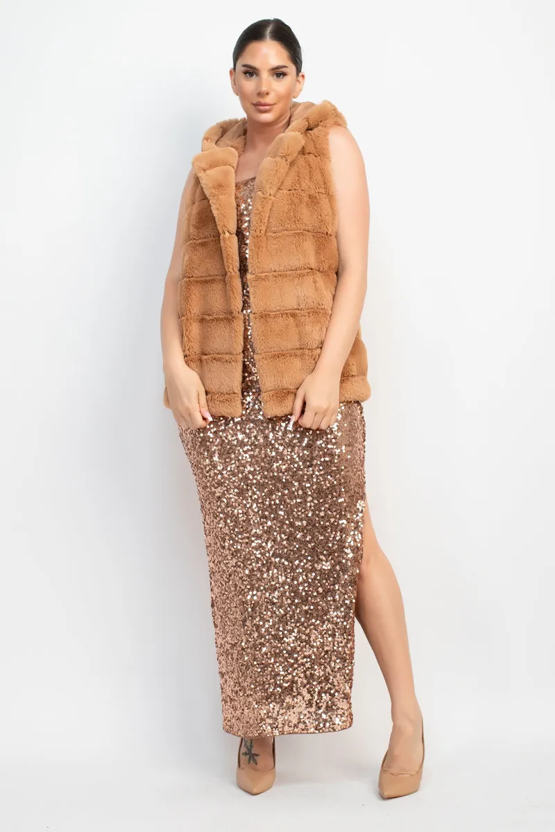 Faux Fur Collared Vest