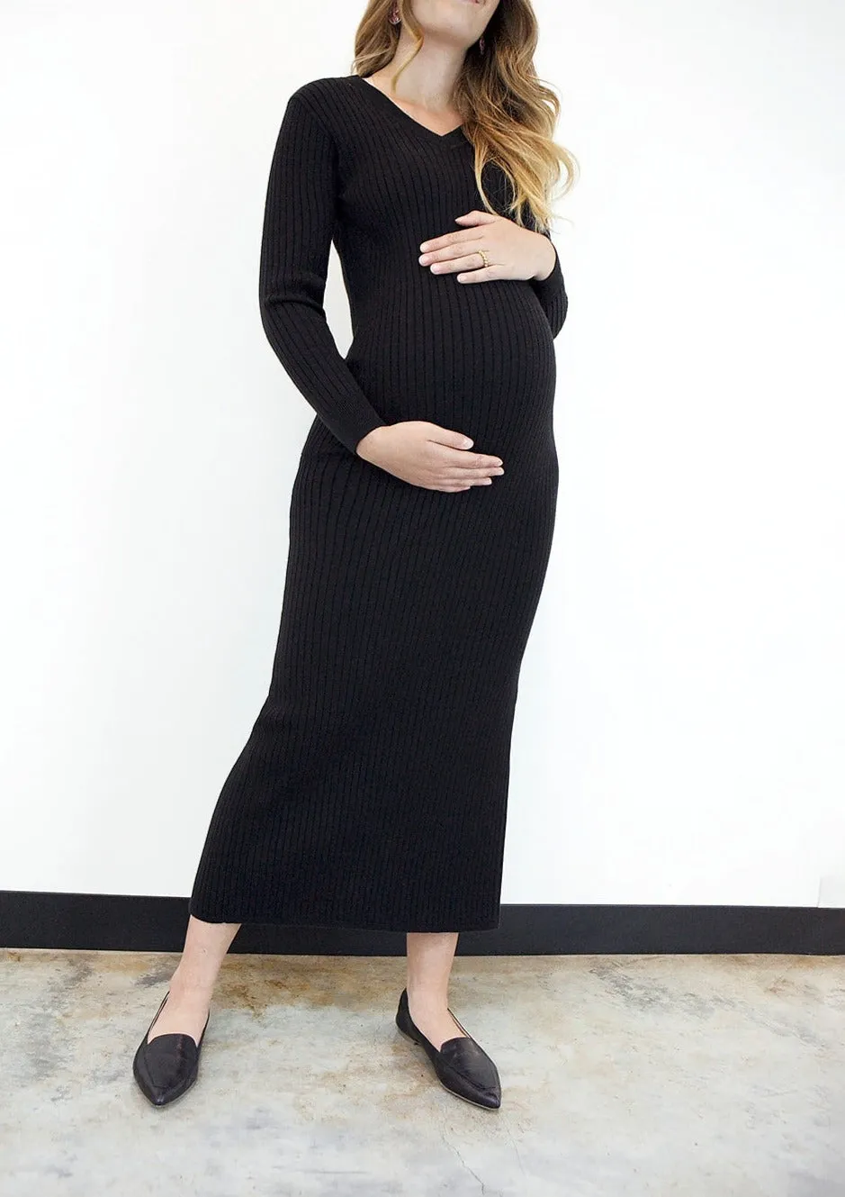 Full Body Maternity & Nursing Sweater Dress