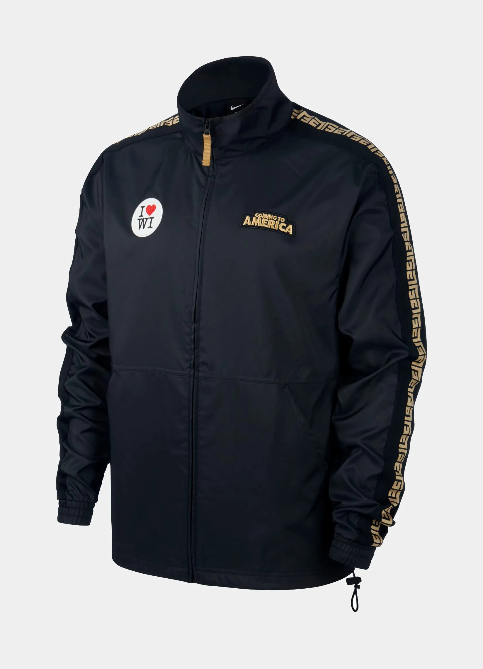 Giannis Coming To America Mens Basketball Track Jacket (Black)