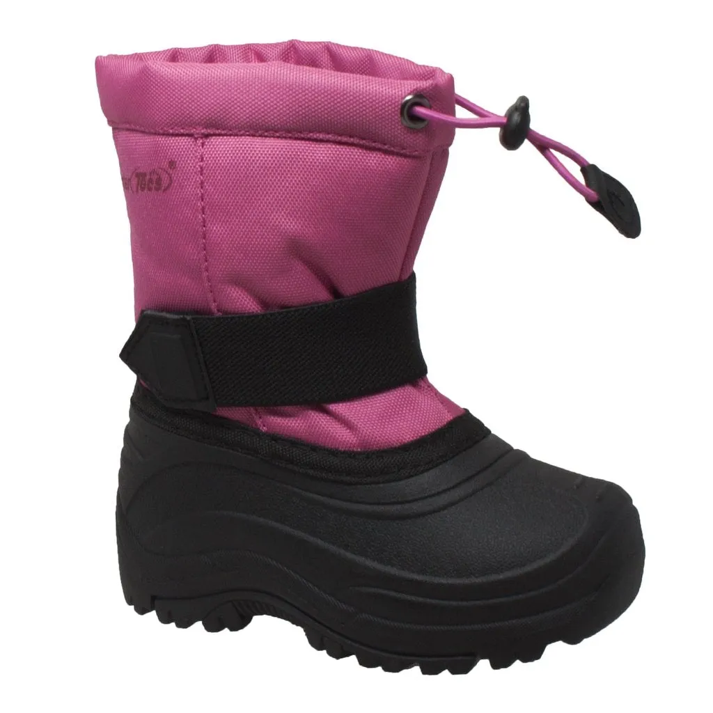 Girl's Nylon Winter Boots Pink Leather Boots