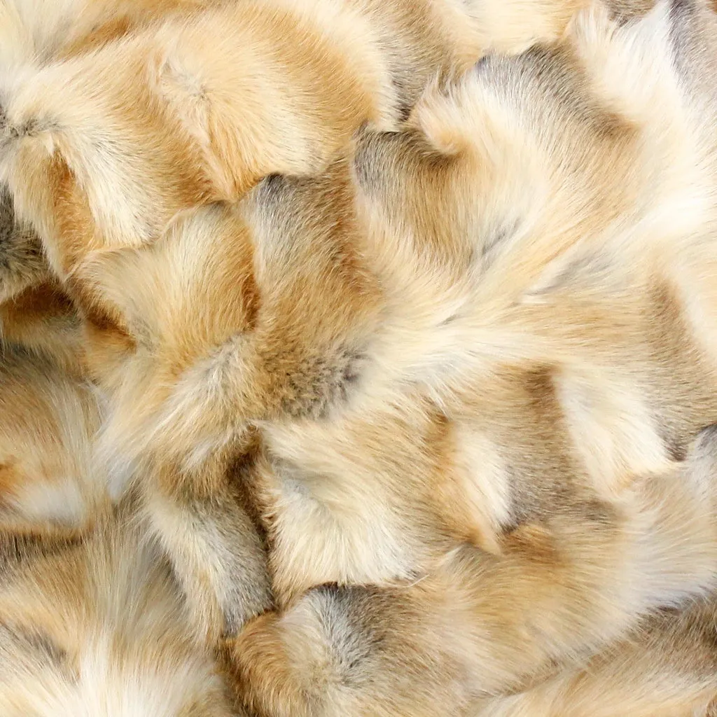 GOLDEN ISLAND FOX FUR & CASHMERE BLEND THROW