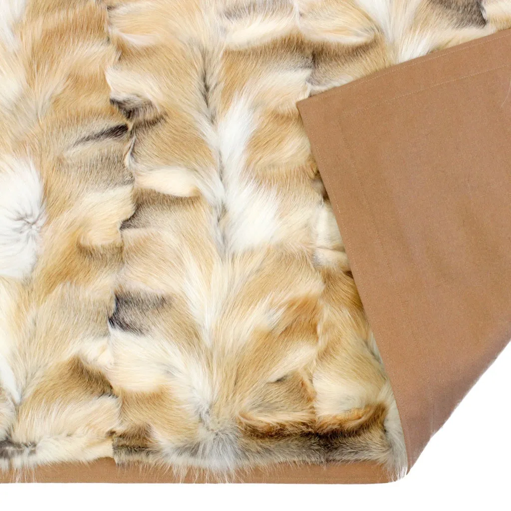 GOLDEN ISLAND FOX FUR & CASHMERE BLEND THROW