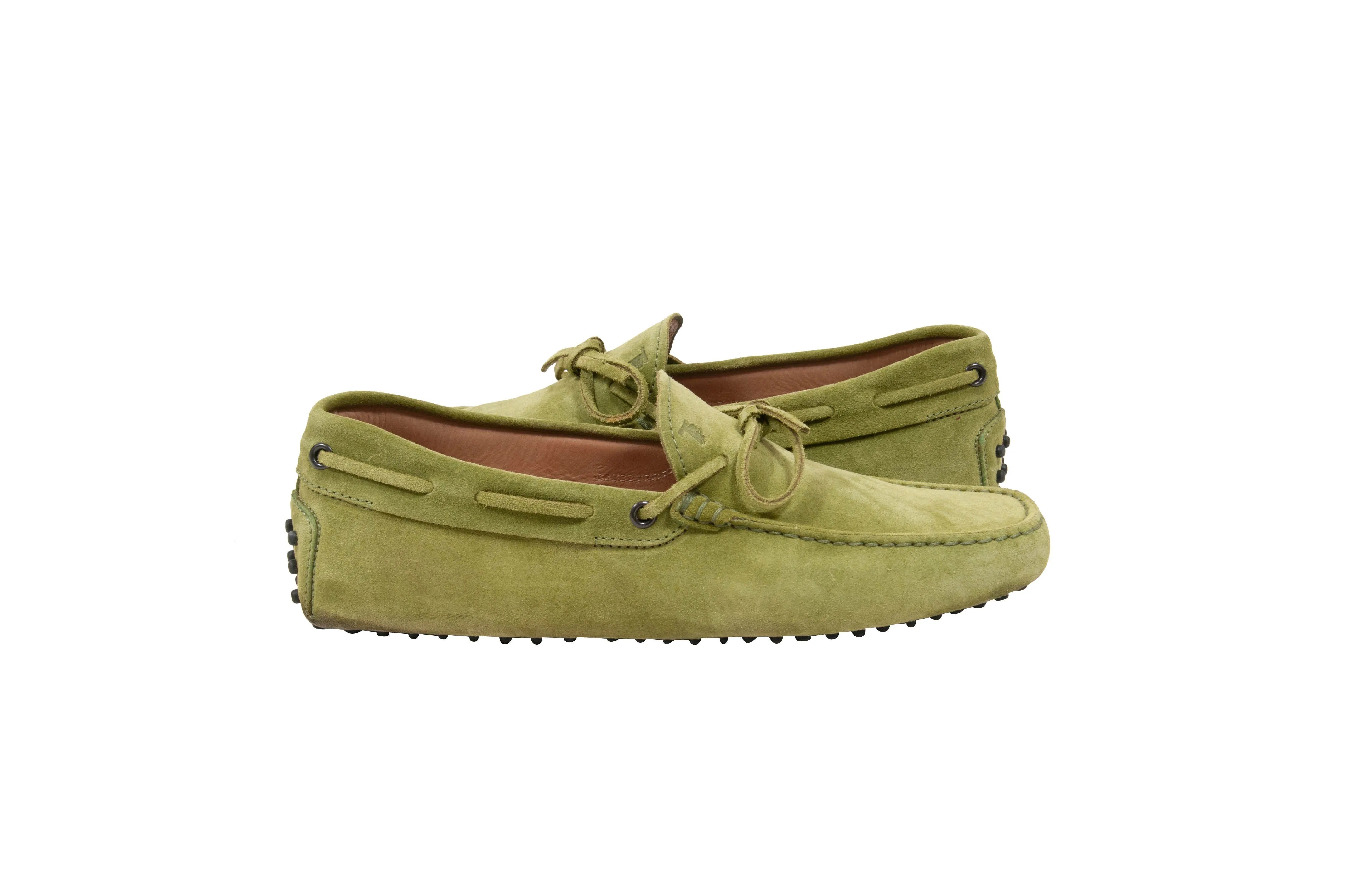 Gommino Suede Driving Loafers (Lime Green)