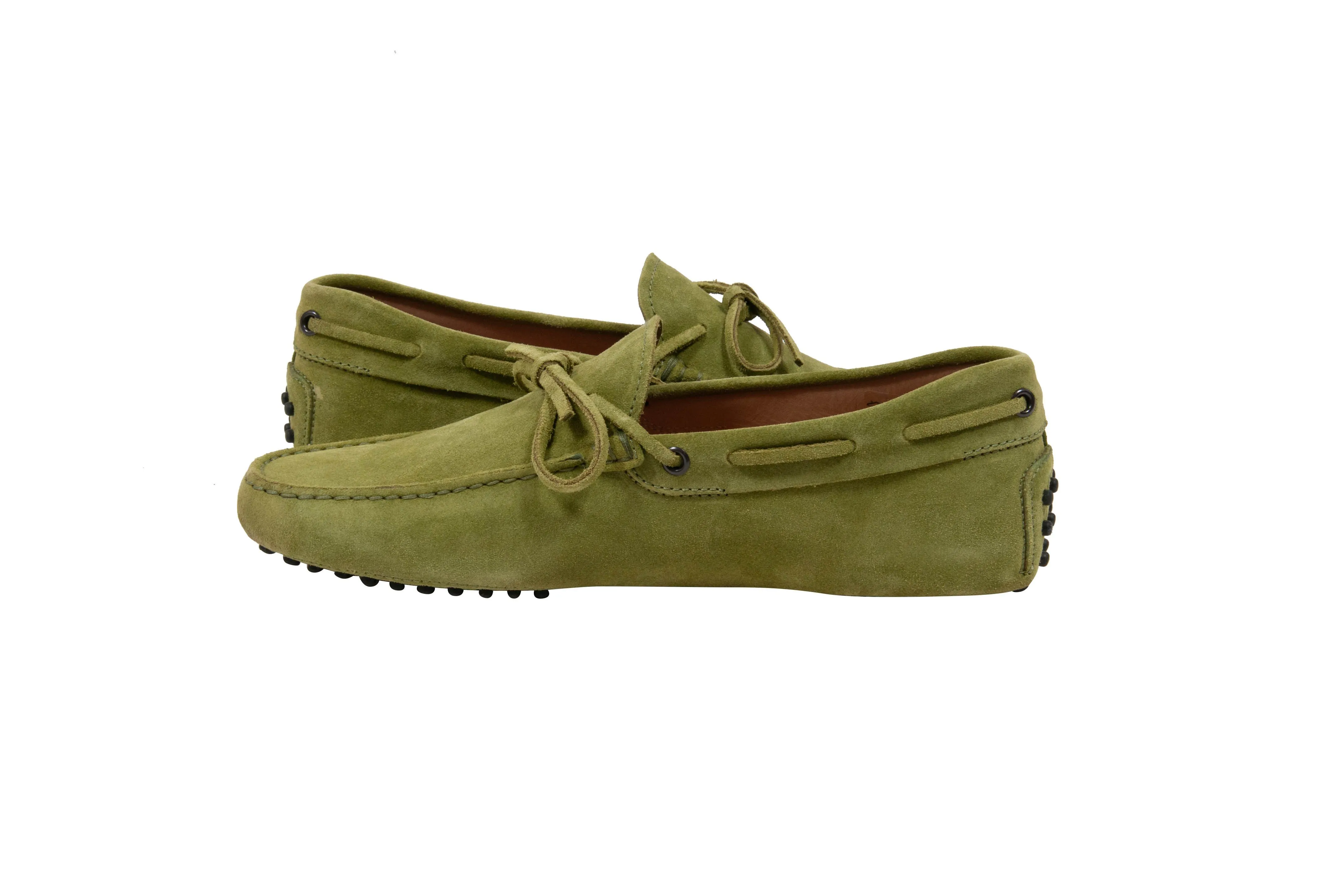 Gommino Suede Driving Loafers (Lime Green)