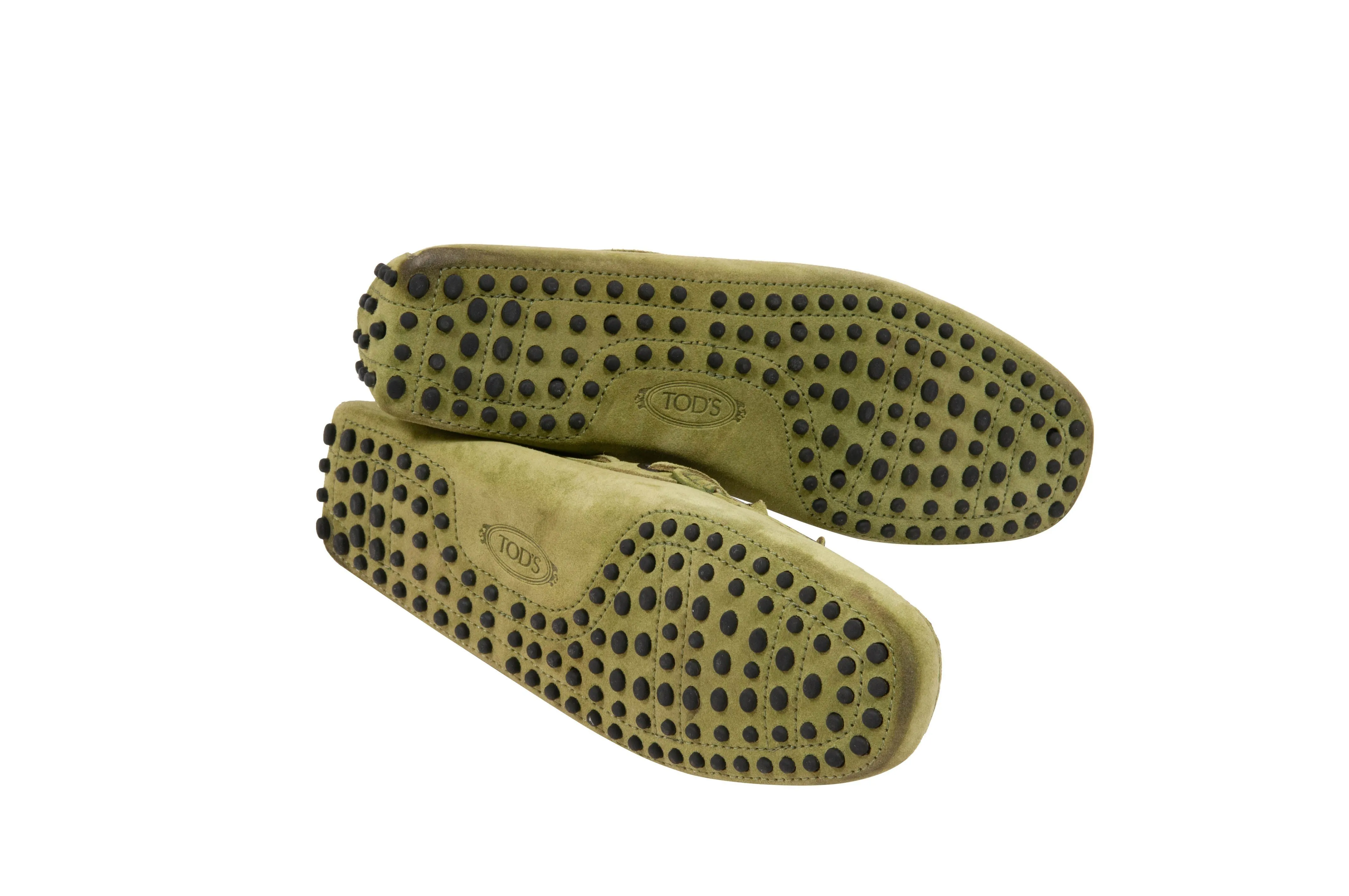 Gommino Suede Driving Loafers (Lime Green)