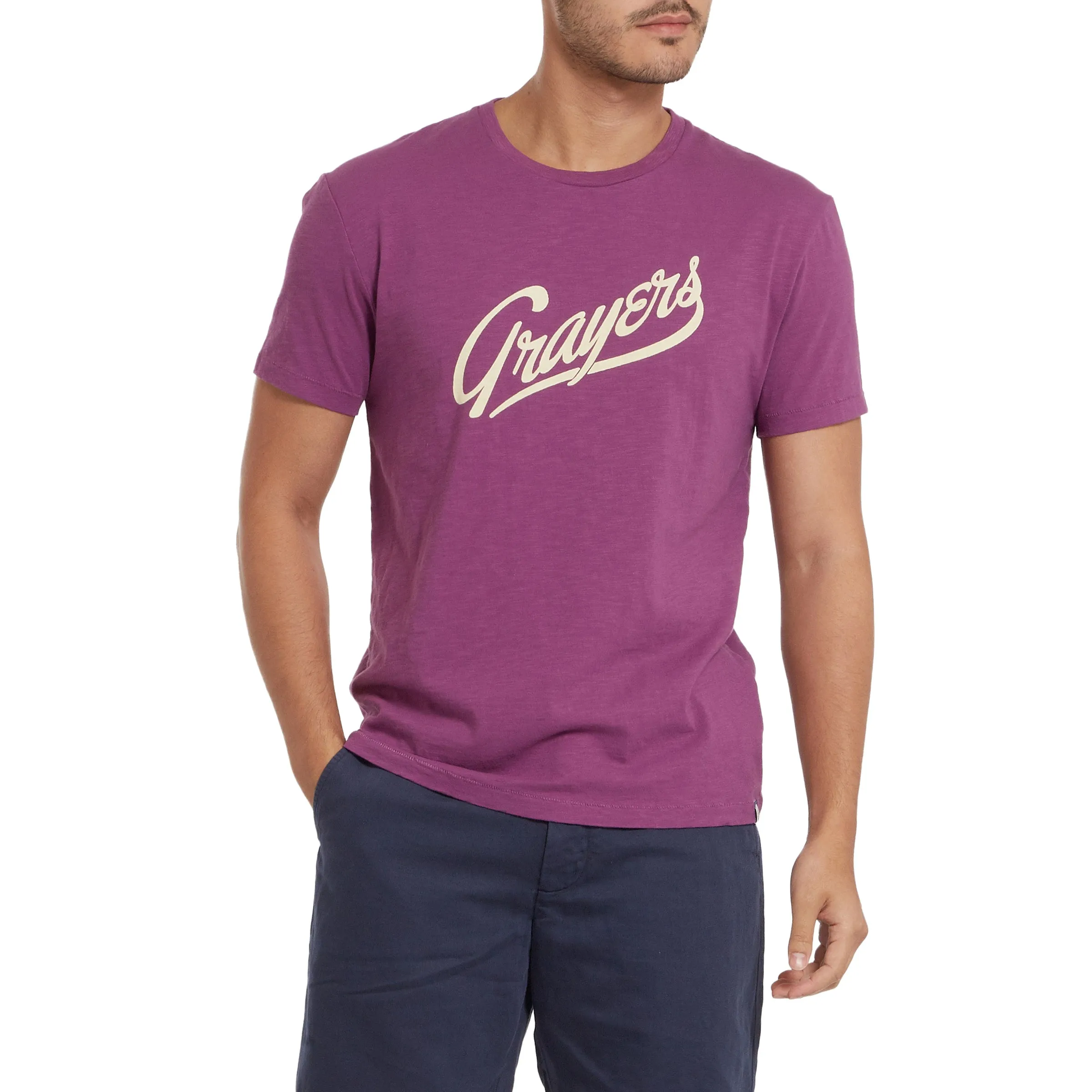 Grayers Print Tee - Amethyst