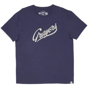 Grayers Print Tee - Night Shadow Blue