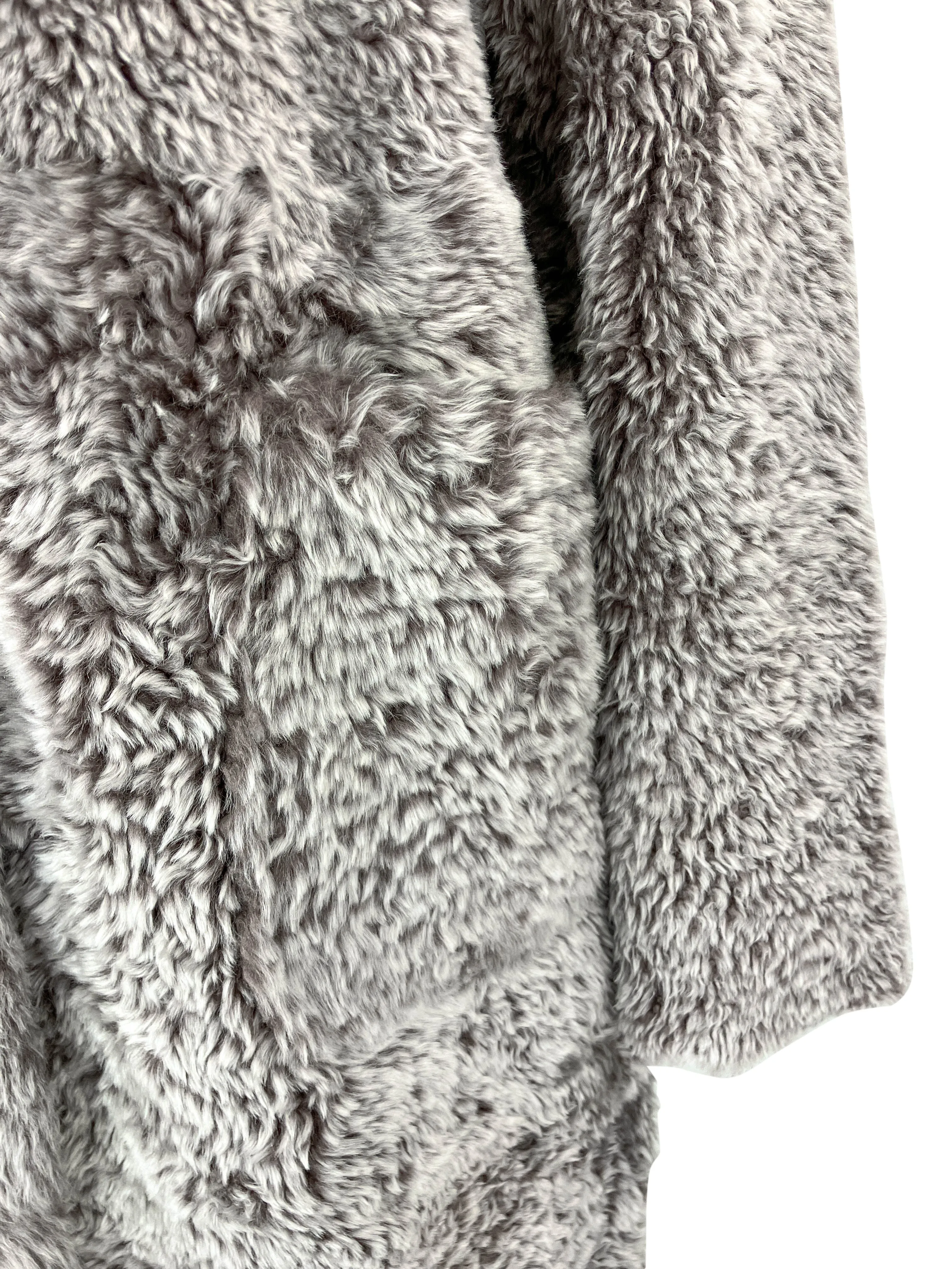 Grenn Pilot Reversible Fur Coat in Ash