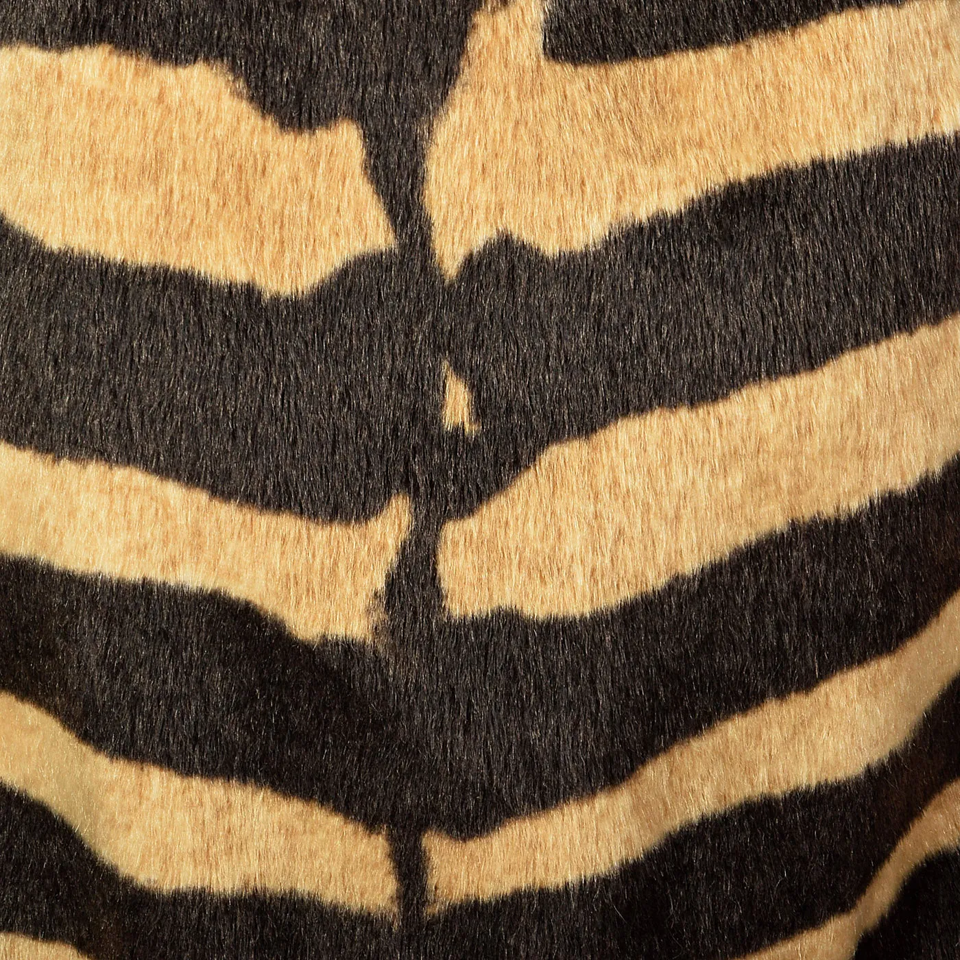 Incredible Mongolian Lamb and Faux Zebra Coat with Dramatic Collar