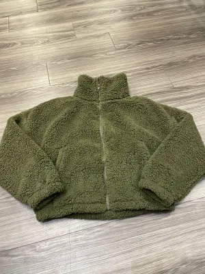 Jacket Faux Fur & Sherpa By So In Green, Size: S