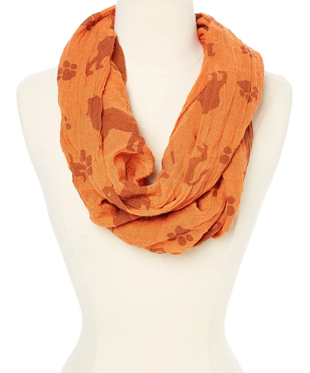 JC011279 Dog & Paw Infinity Scarf