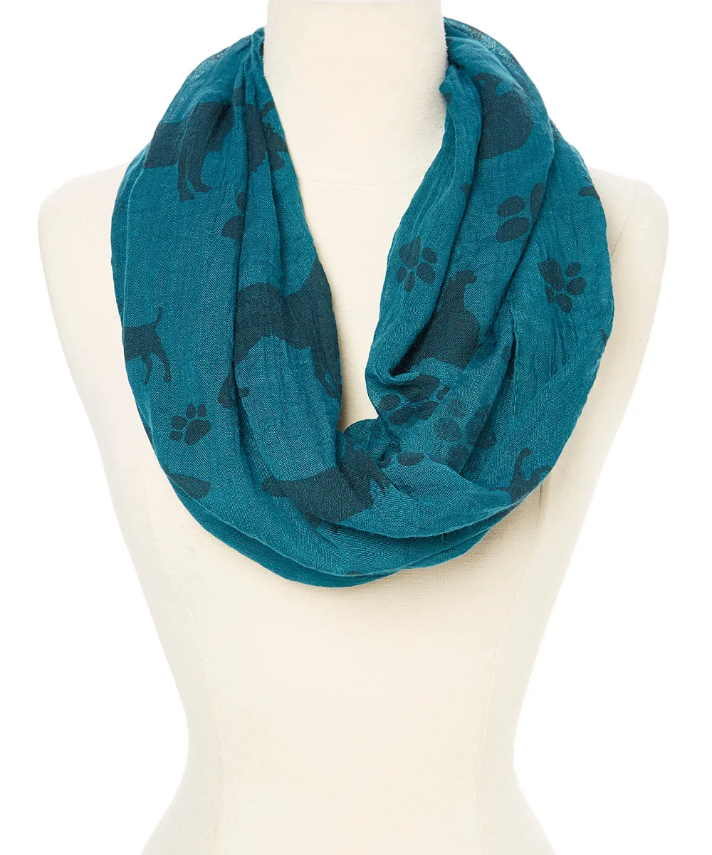 JC011279 Dog & Paw Infinity Scarf