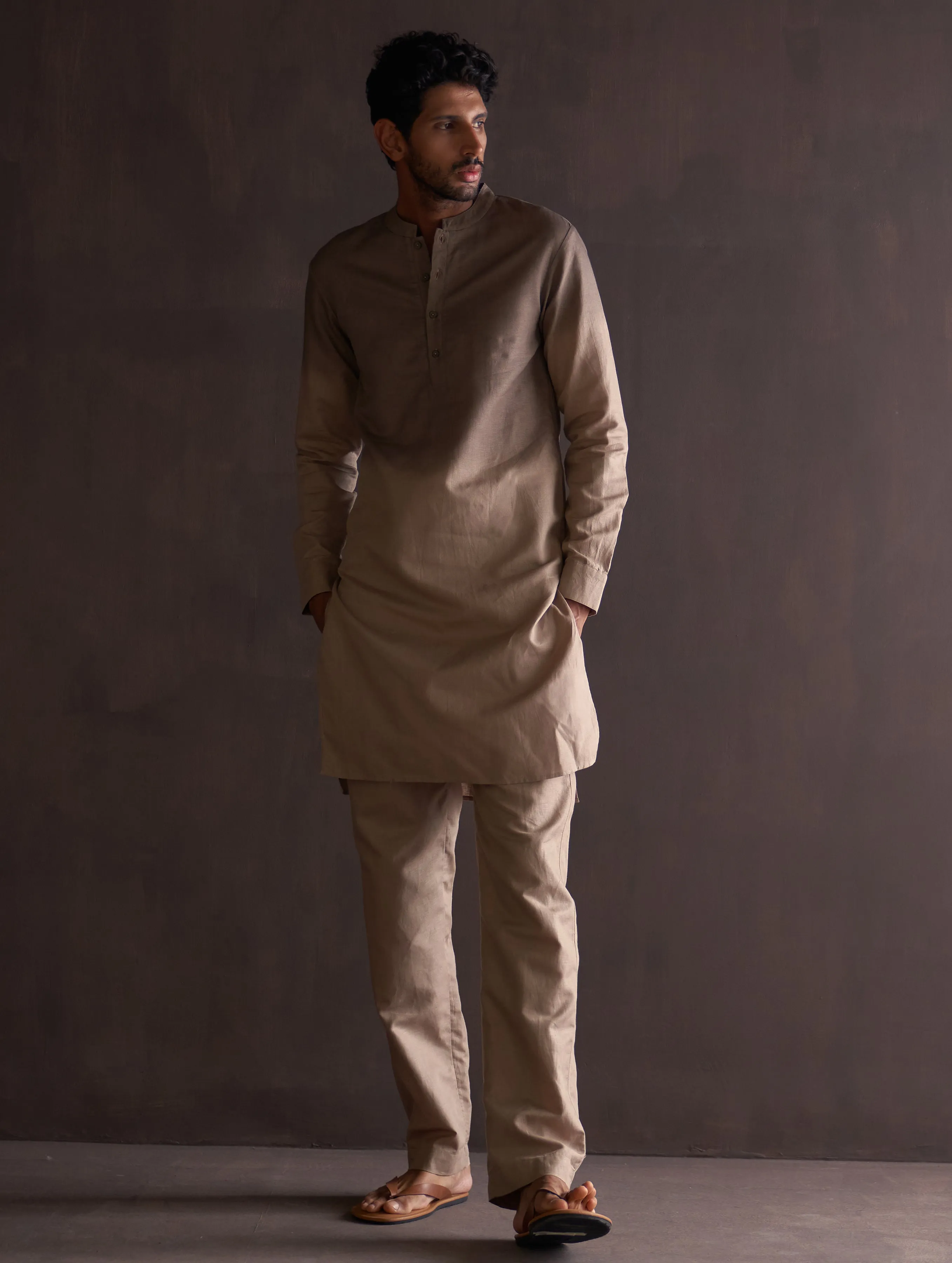 Kash Ombre Kurta Set - River Sand