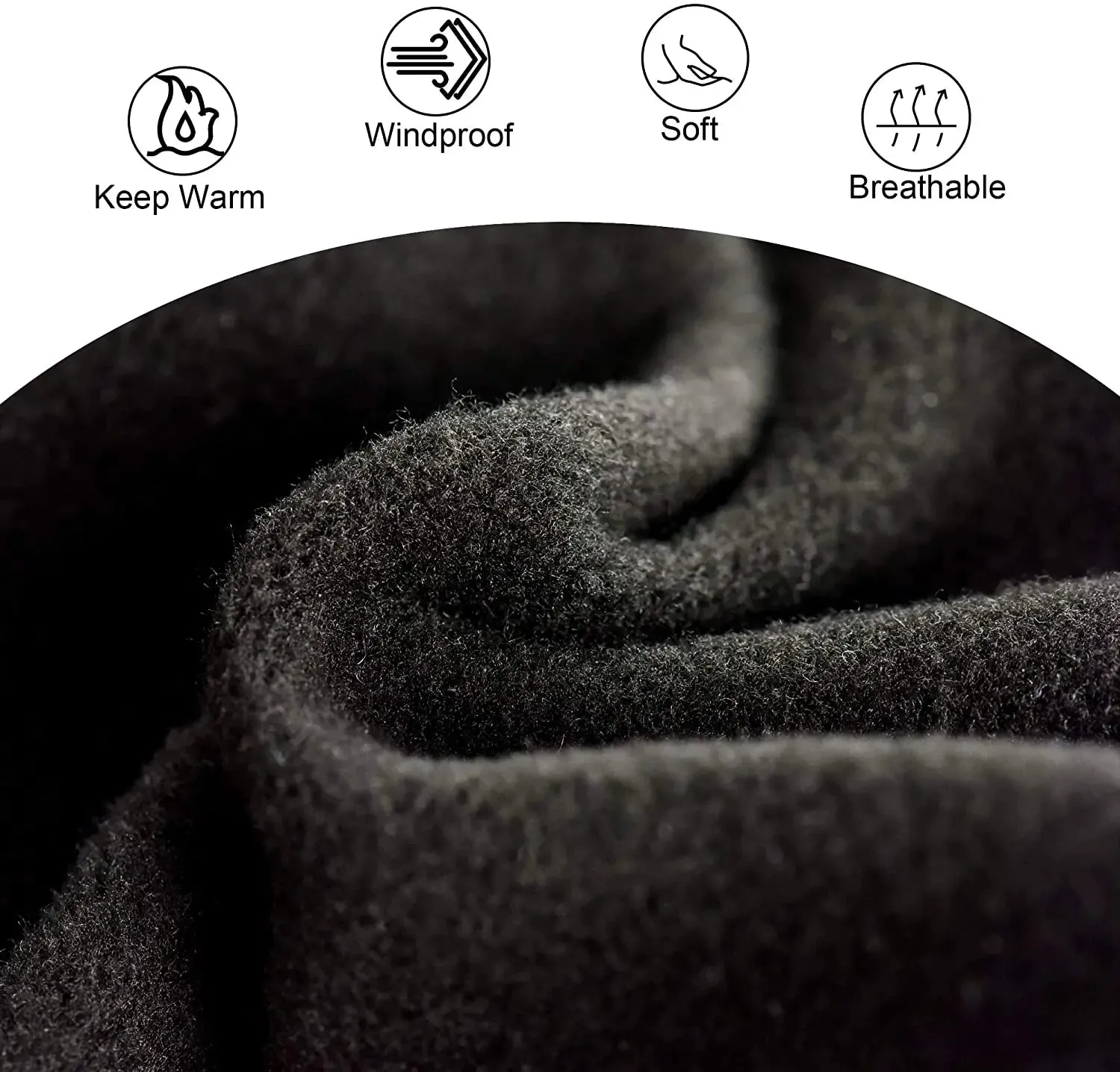 KPwarm Fleece Ear Warmers Muff, Winter Windproof Ear Headband for Men Women, Sports Running Cycling Skiing Non Slip Earmuffs