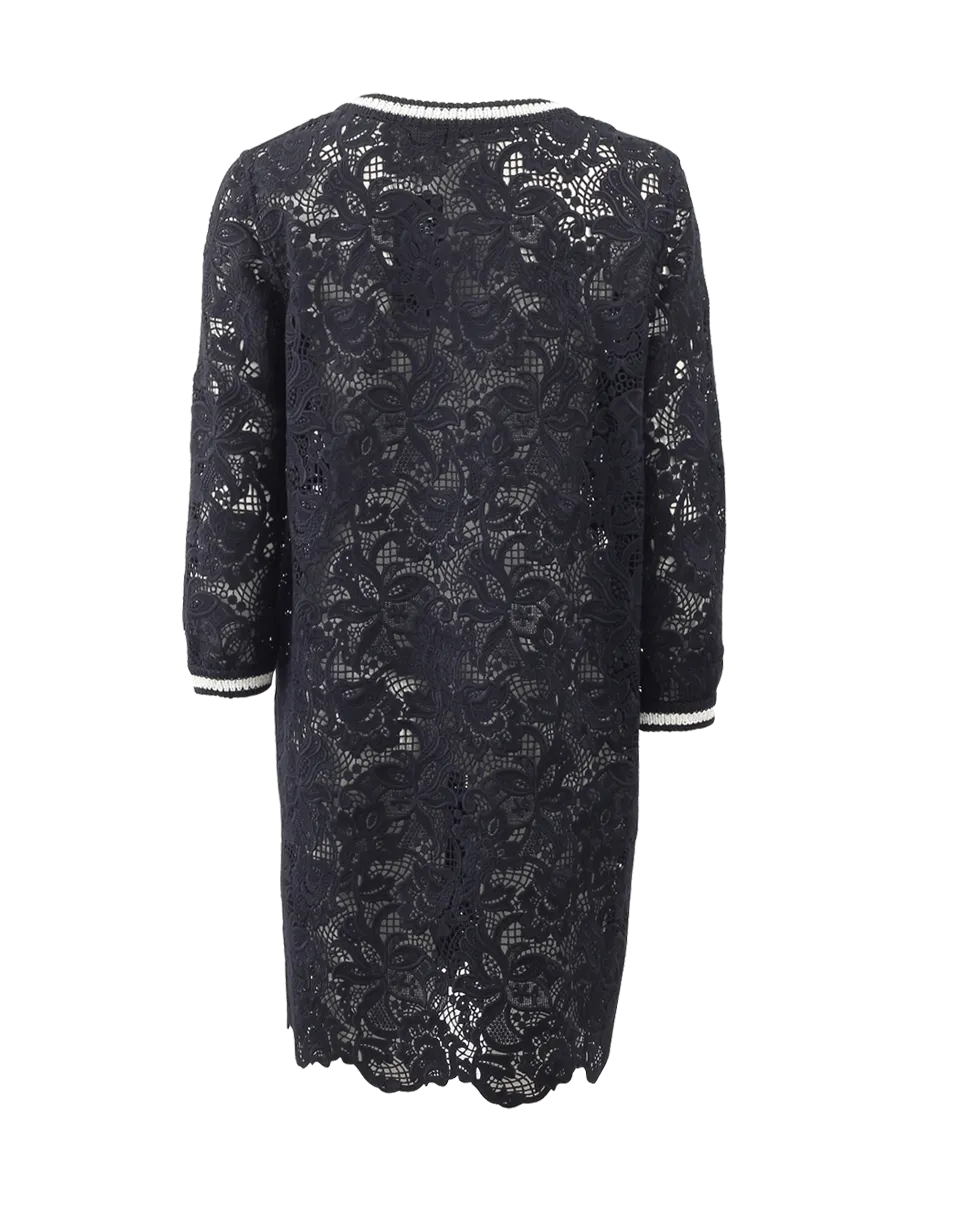 Lace Coat With Trim