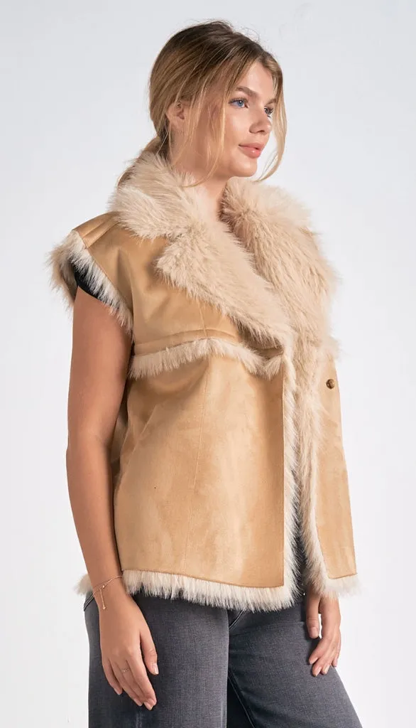 Long Faux Fur Vest