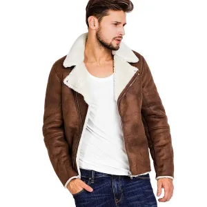 Luxury Fur Lined Suede Leather Jacket