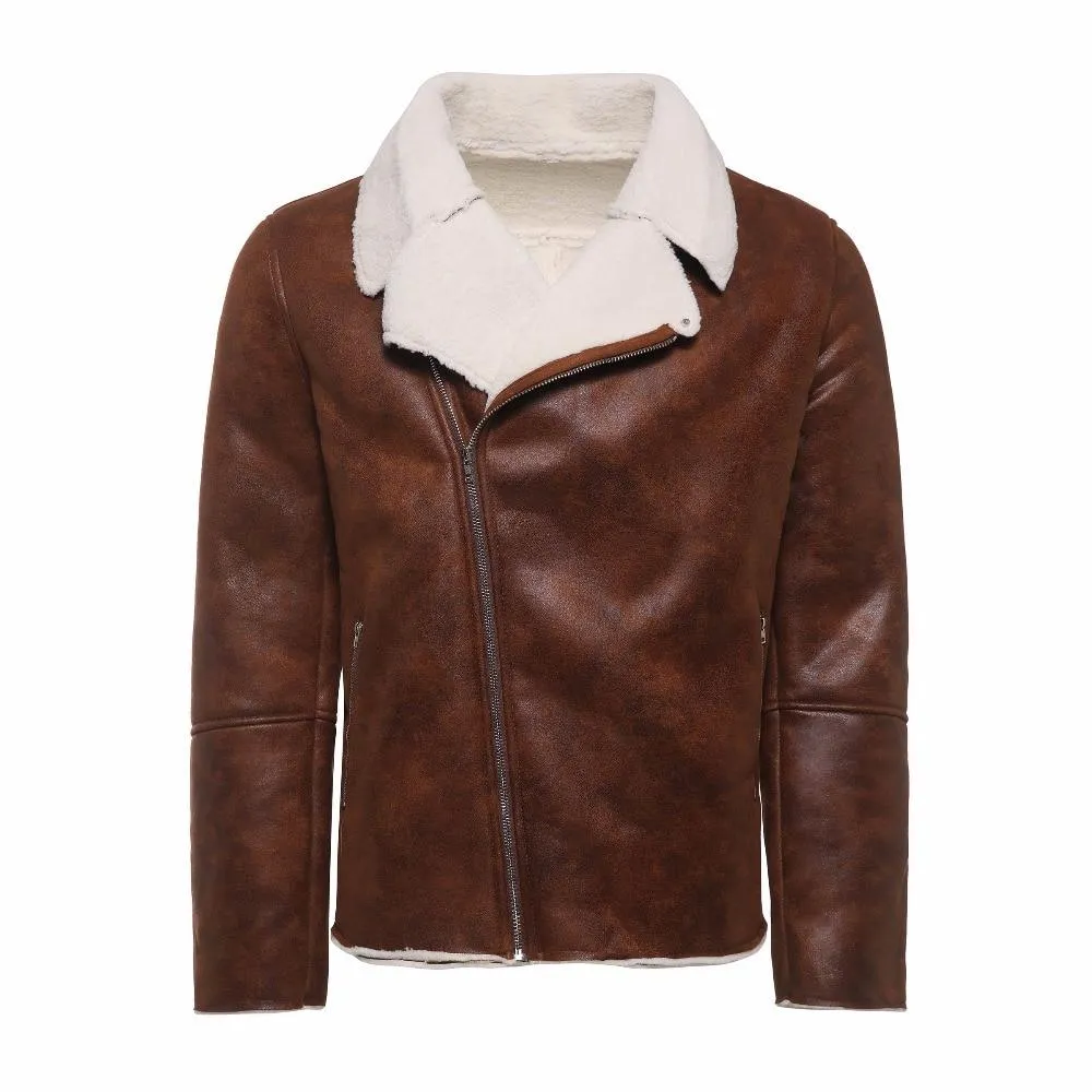 Luxury Fur Lined Suede Leather Jacket