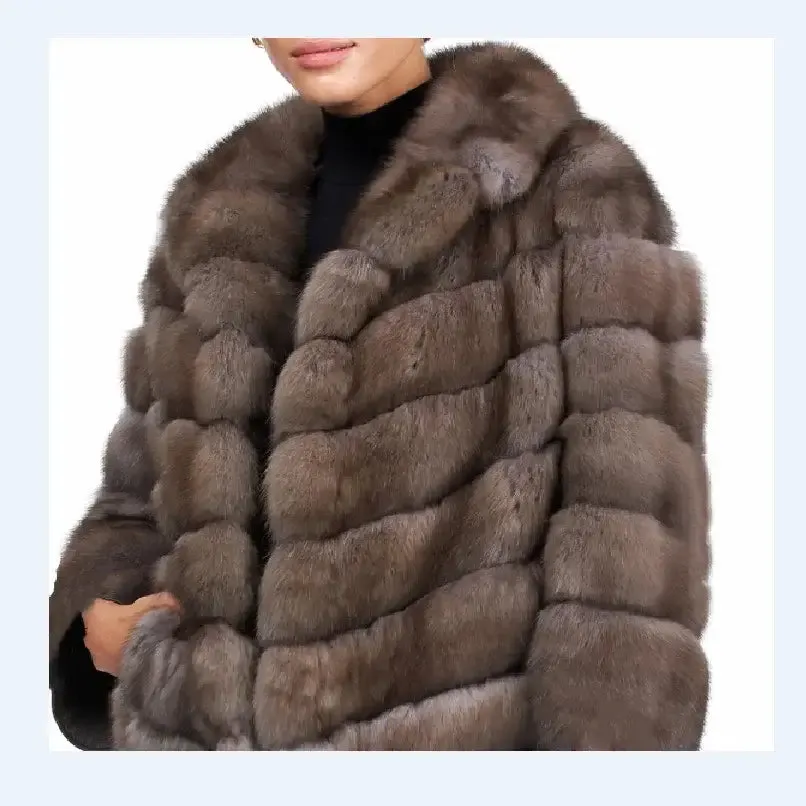 Luxury Women's High Street Fashion Fur Coat