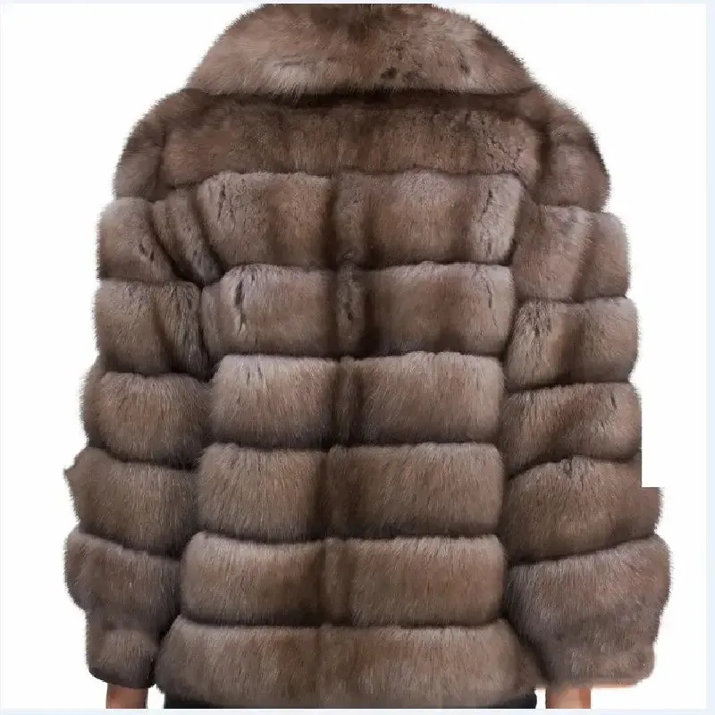 Luxury Women's High Street Fashion Fur Coat