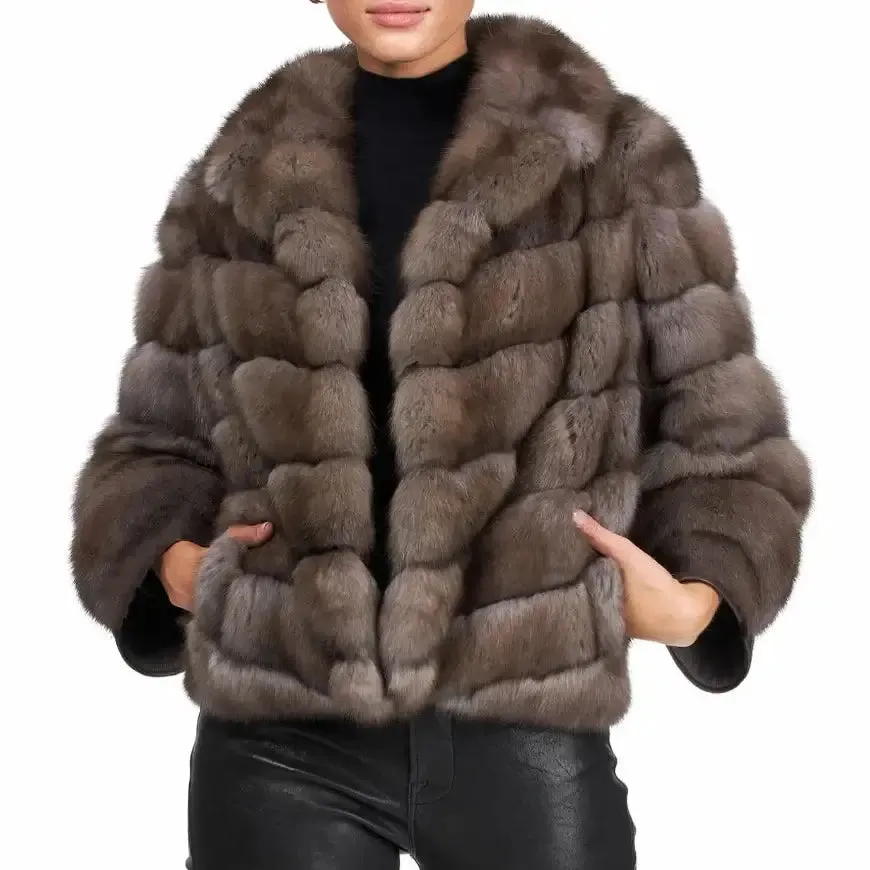 Luxury Women's High Street Fashion Fur Coat