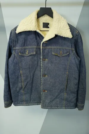 (M) Vtg Sherpa Lined Roebuck Denim Jacket