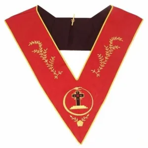 Masonic AASR collar 18th degree - Knight Rose Croix - Ouroboros   Latin Cross