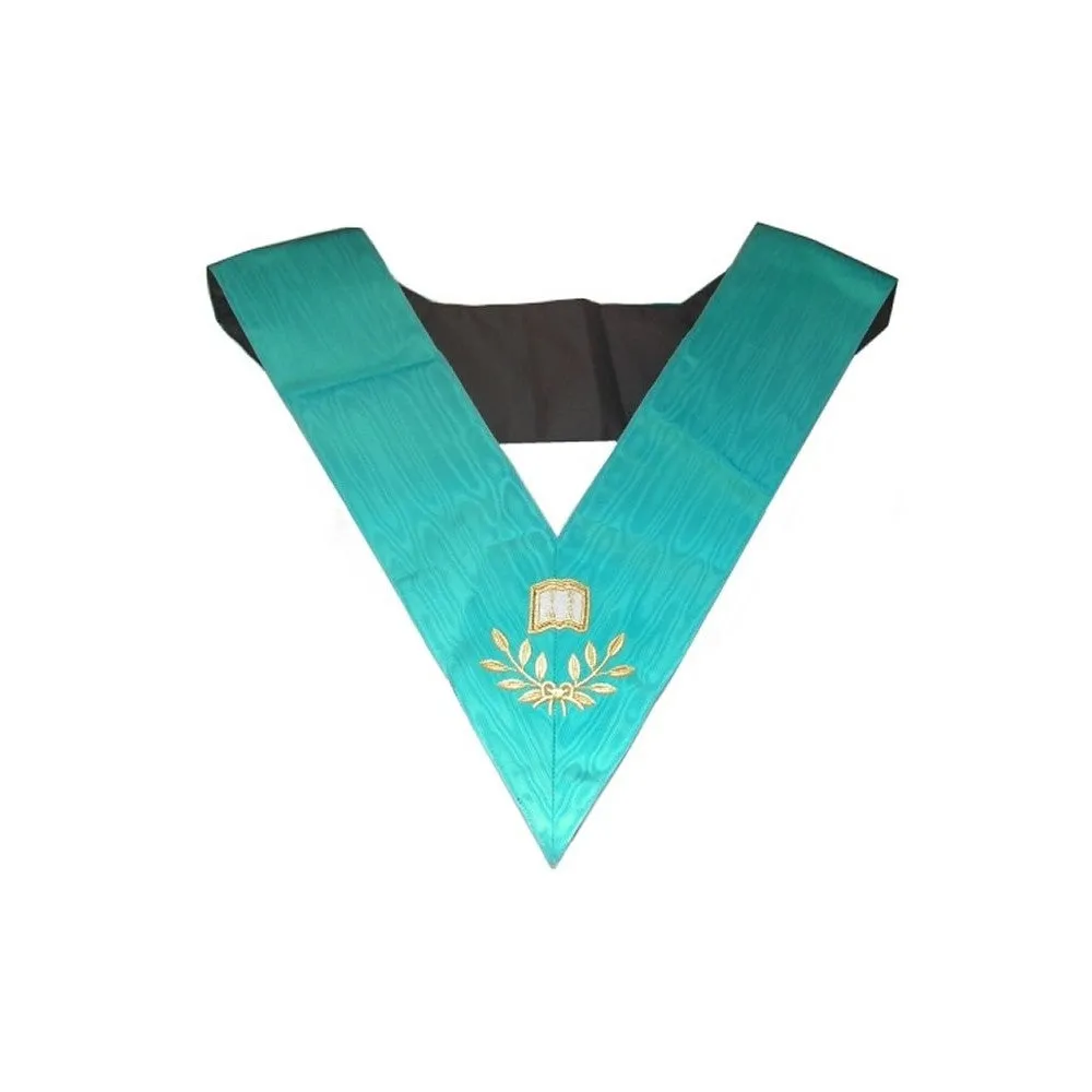 Masonic Officer's collar – Groussier French Rite – Orator – Machine embroidery