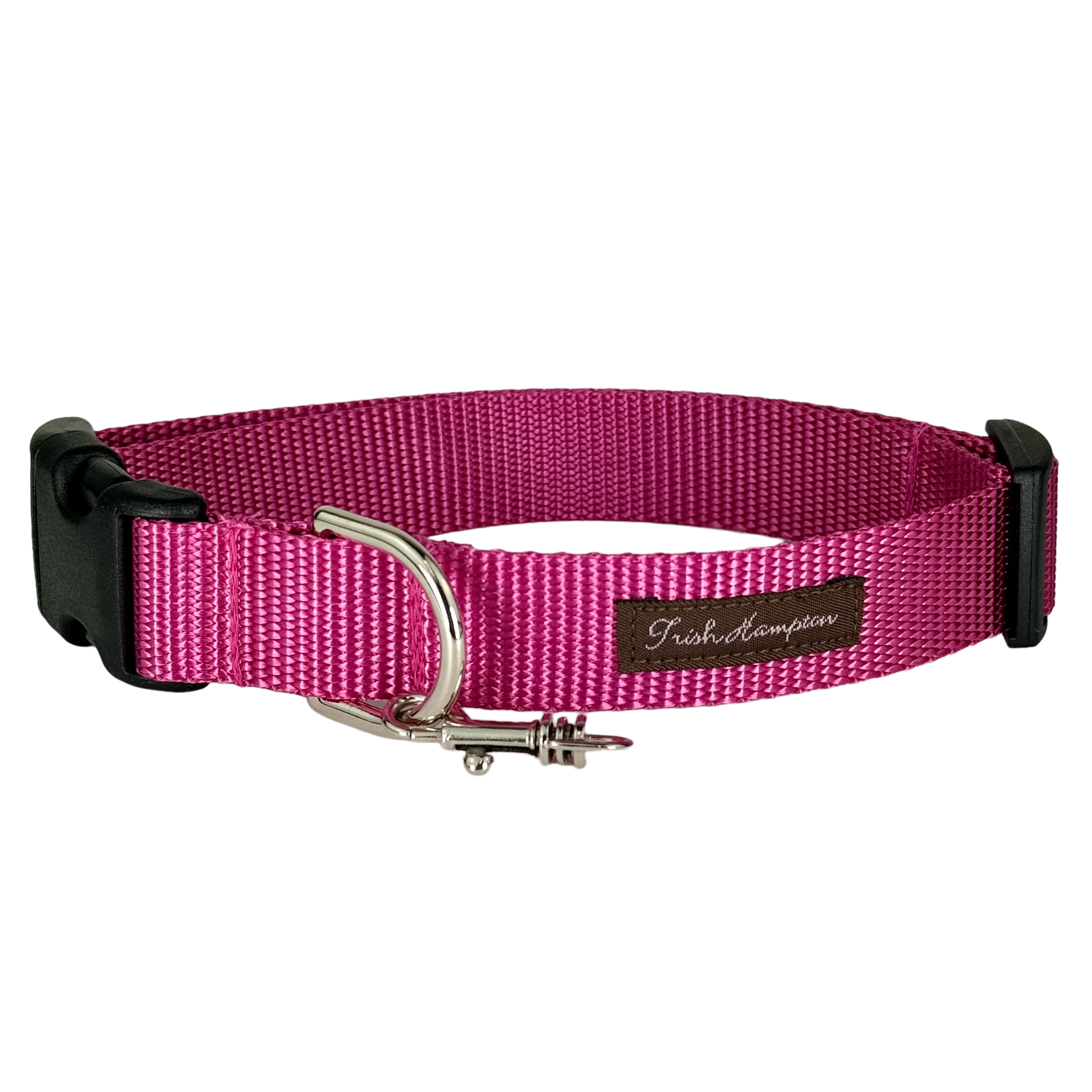 Mauve/Rose Nylon Webbing Dog Collar - 800