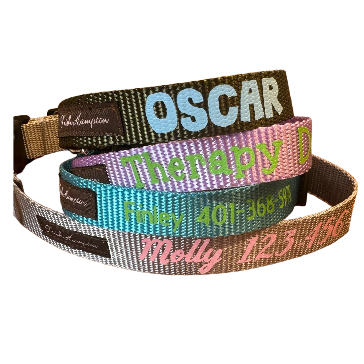 Mauve/Rose Nylon Webbing Dog Collar - 800