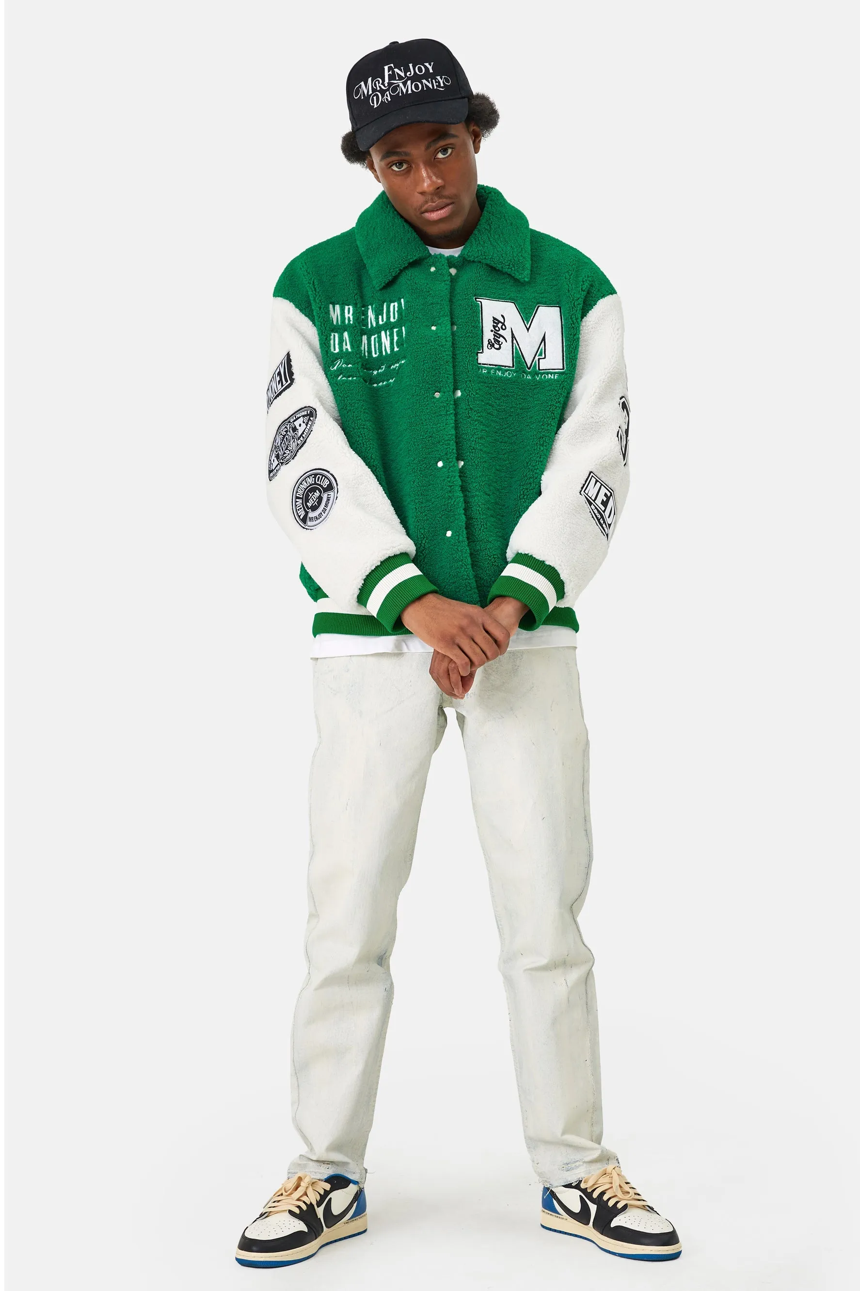 MEDM SHERPA BASEBALL JACKET