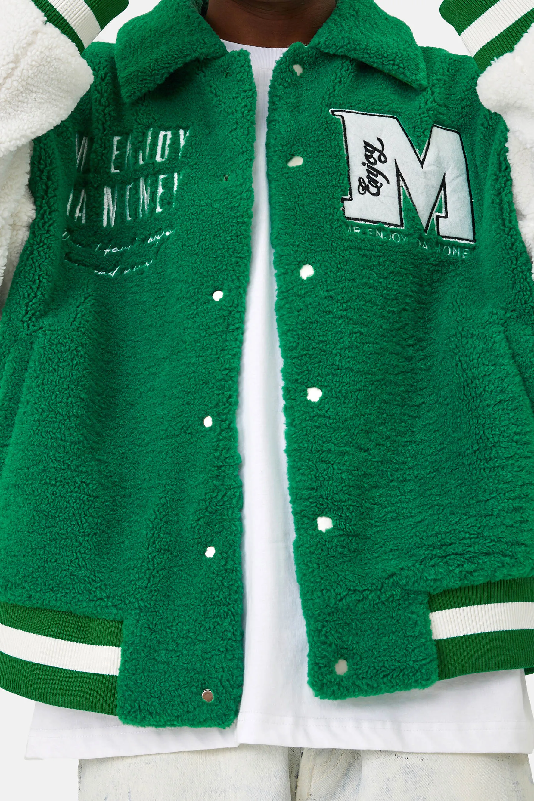 MEDM SHERPA BASEBALL JACKET