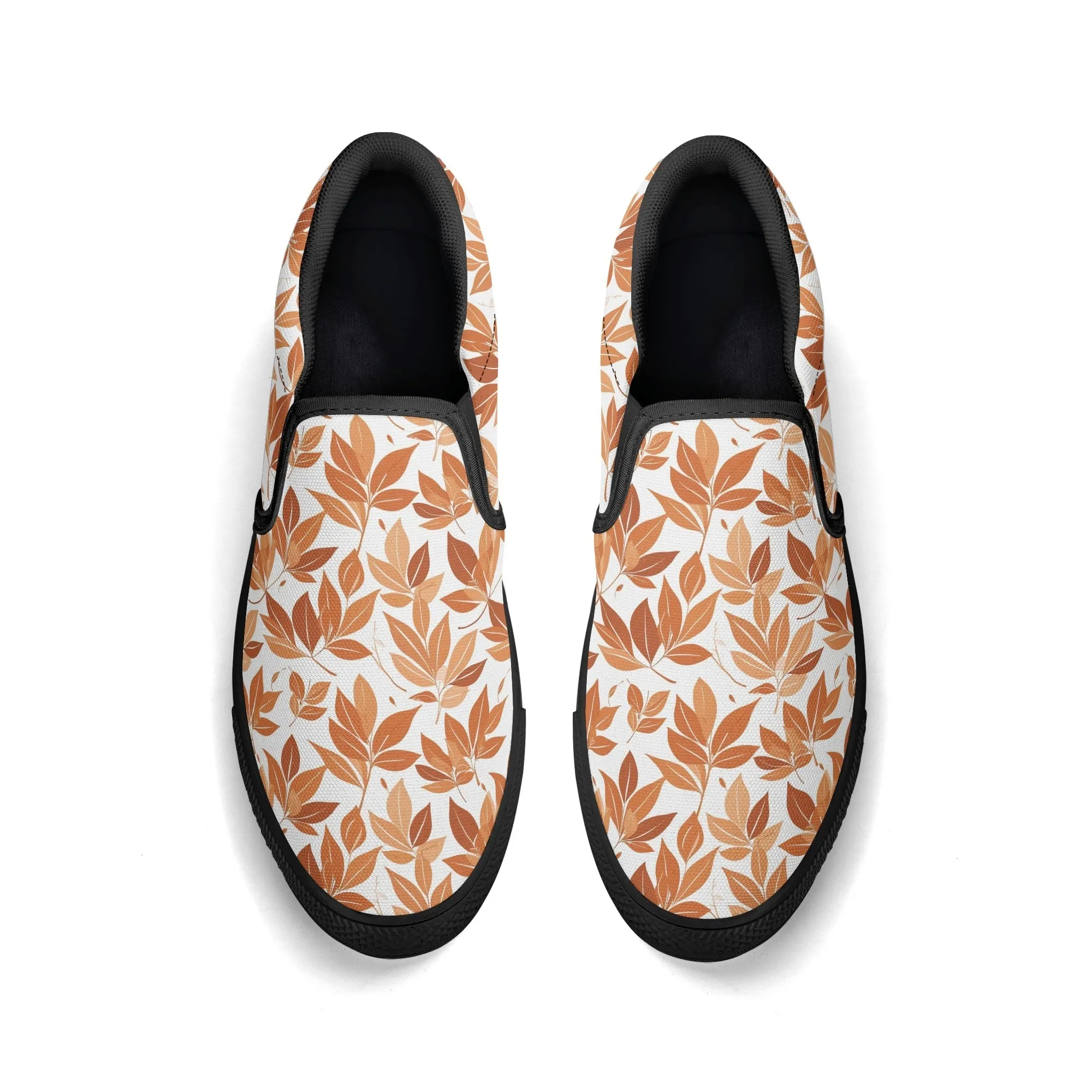 Mens Autumn Leaves Rubber Slip On Shoes