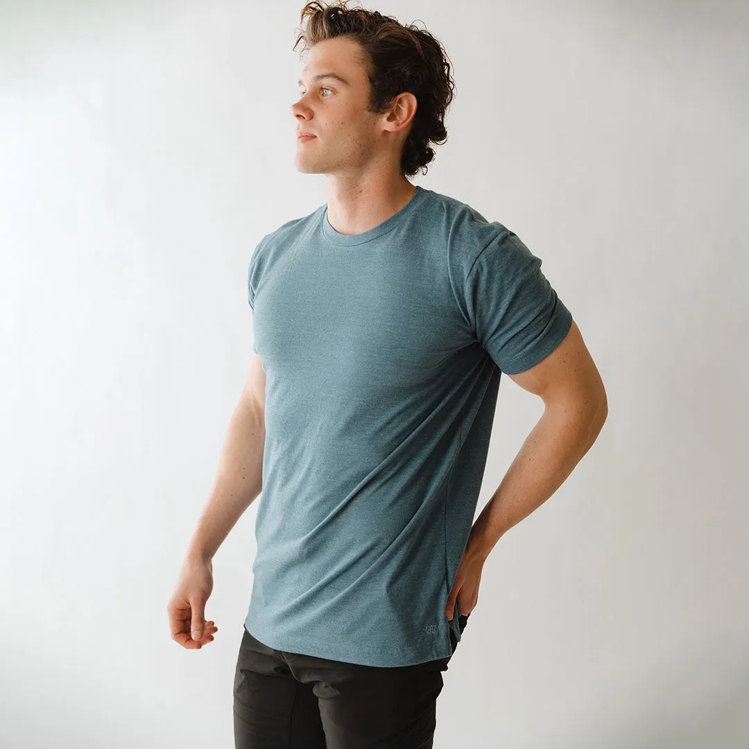 Men's Classic Tee, Heather Blue