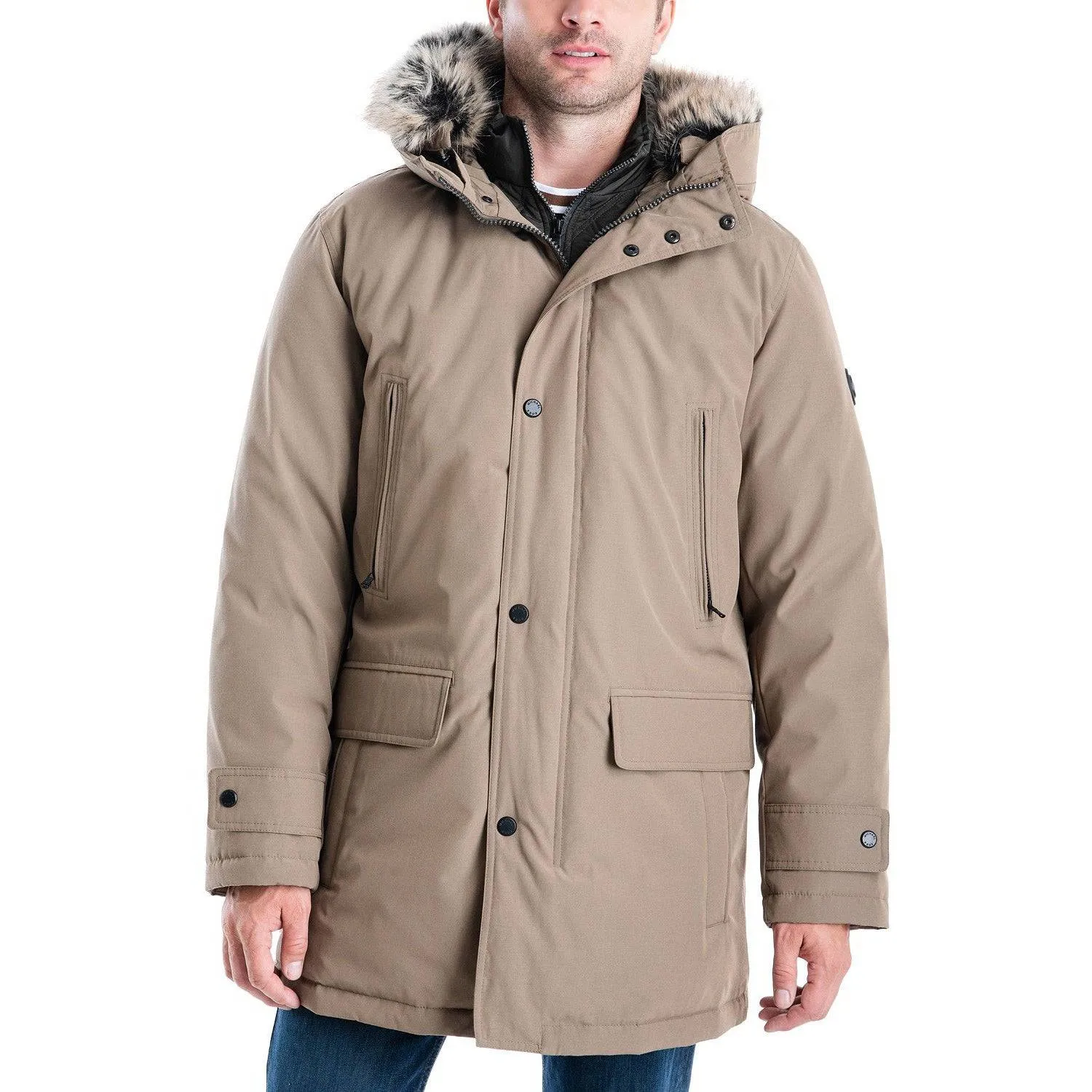 Michael Kors Men's Heavyweight Hooded Snorkel Parka Coat