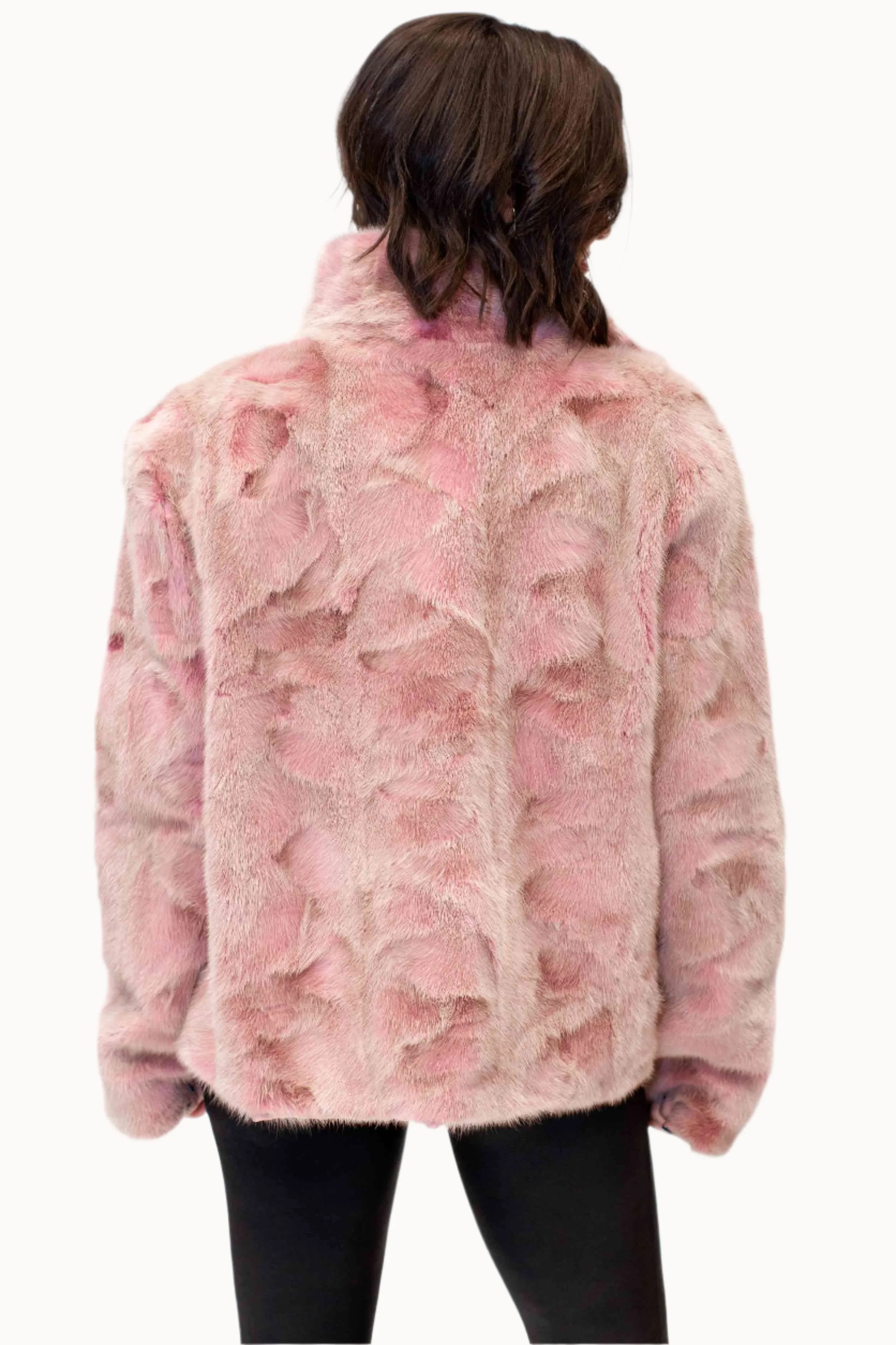 Mink Fur Jacket with Straight Sleeves