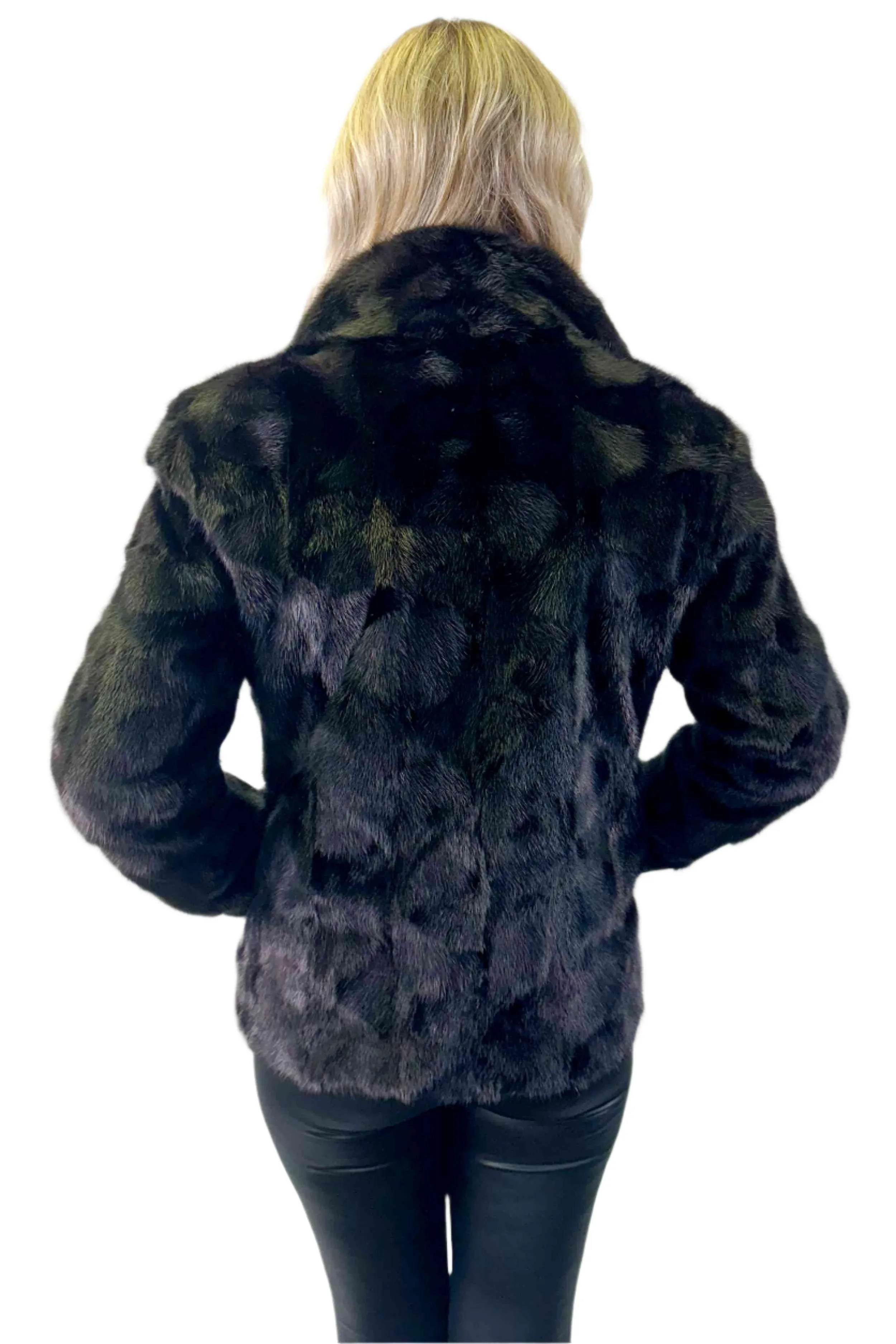 Mink Fur Jacket with Straight Sleeves