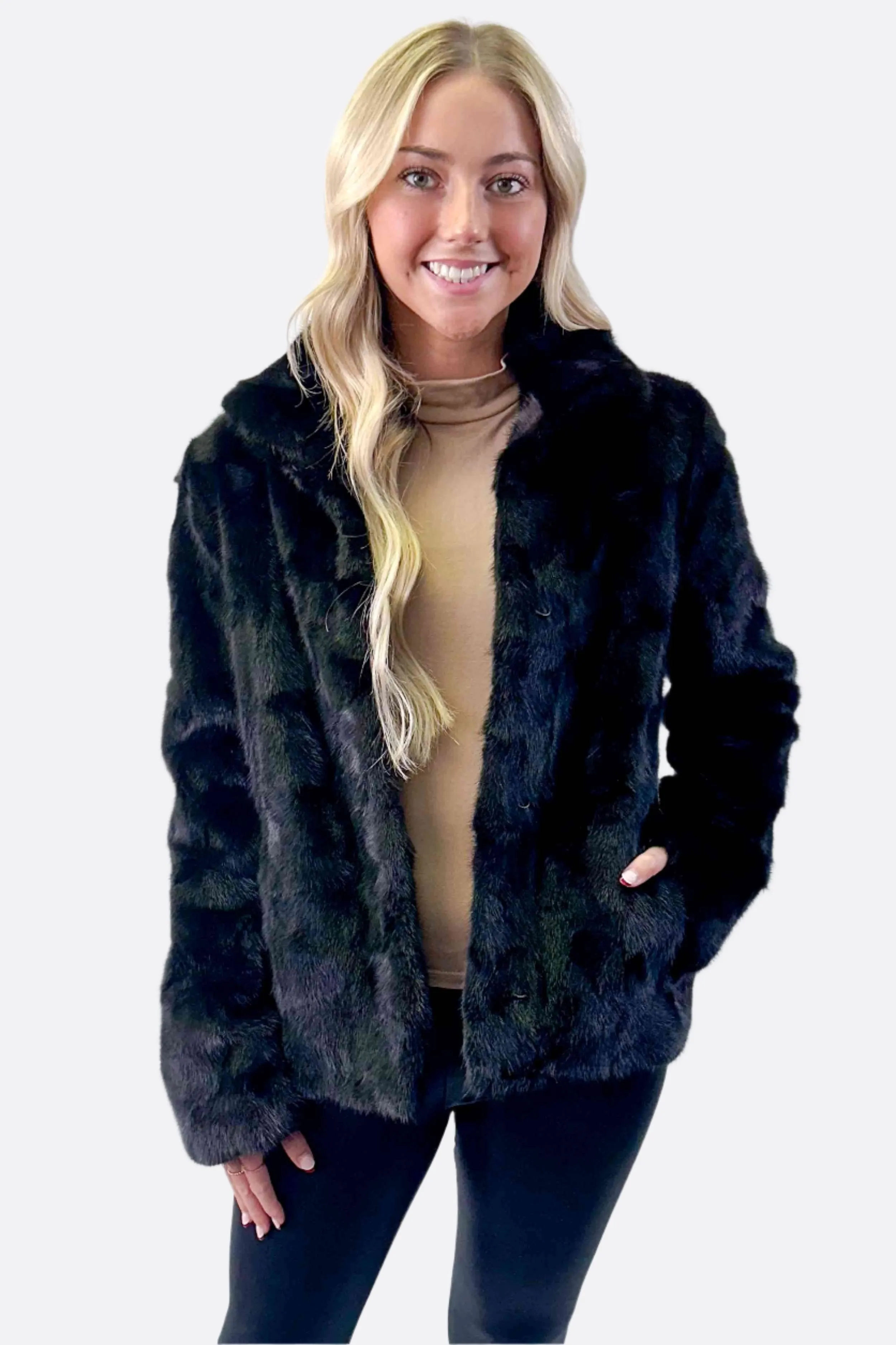 Mink Fur Jacket with Straight Sleeves