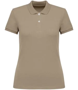 Native Spirit Ladies Piqué Polo Shirt | Wet Sand