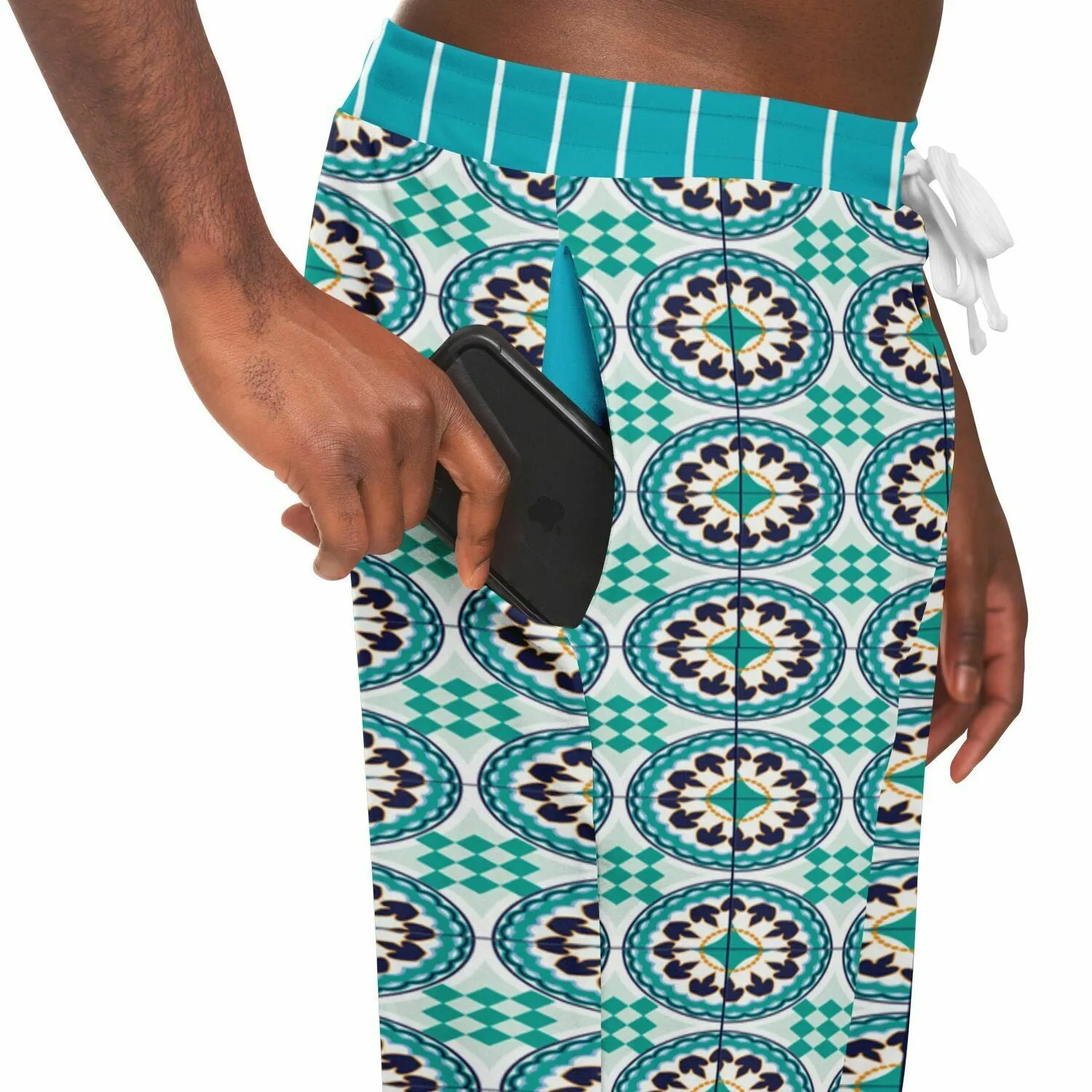 Olympia Heavenly Blue Tavira Tile Eco-Poly Unisex Joggers