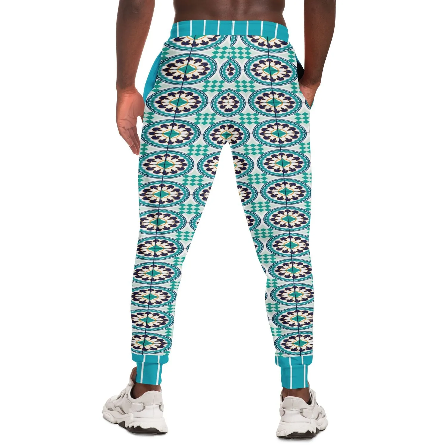 Olympia Heavenly Blue Tavira Tile Eco-Poly Unisex Joggers