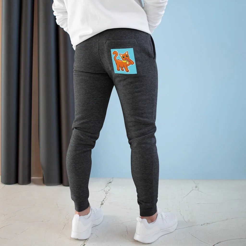 Orange Kitty Premium Fleece Joggers