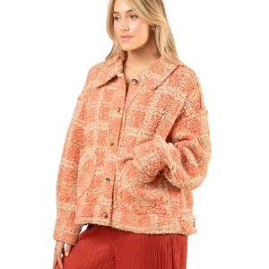 Oversized Plaid Sherpa Shacket