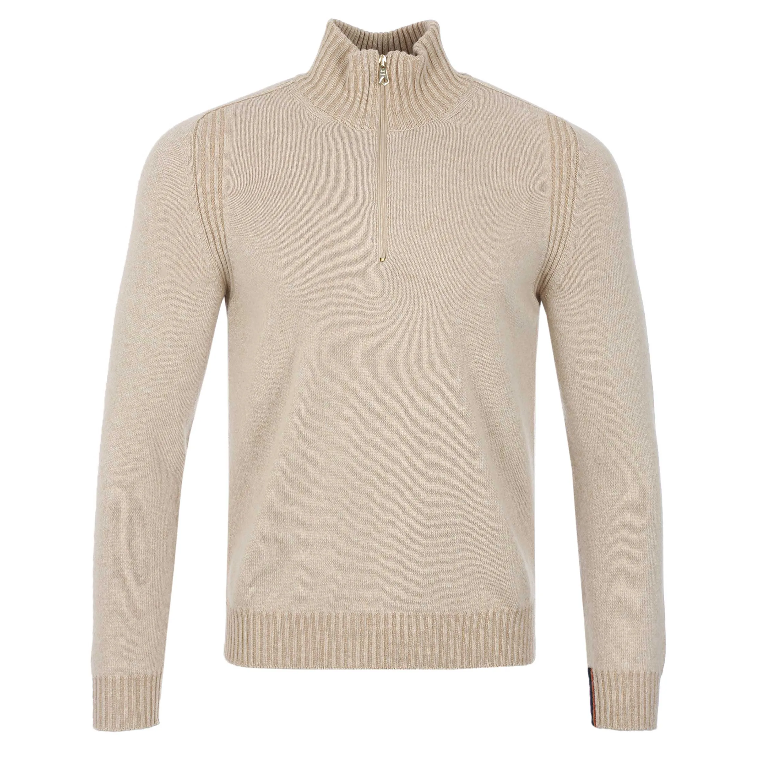 Paul Smith Zip Neck Knitwear in Sand